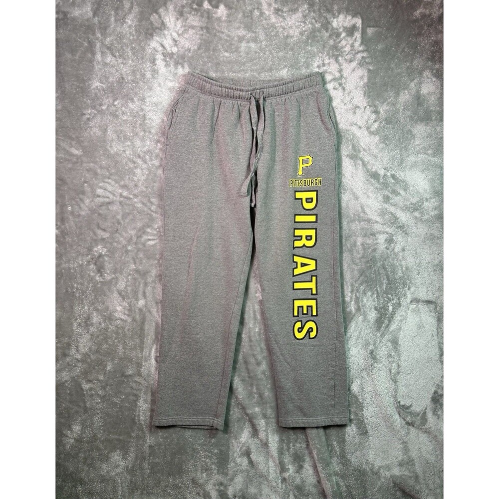 MLB SIDELINE APPAREL PITTSBURGH PIRATES GRAY SWEATPANTS SIZE MEDIUM
